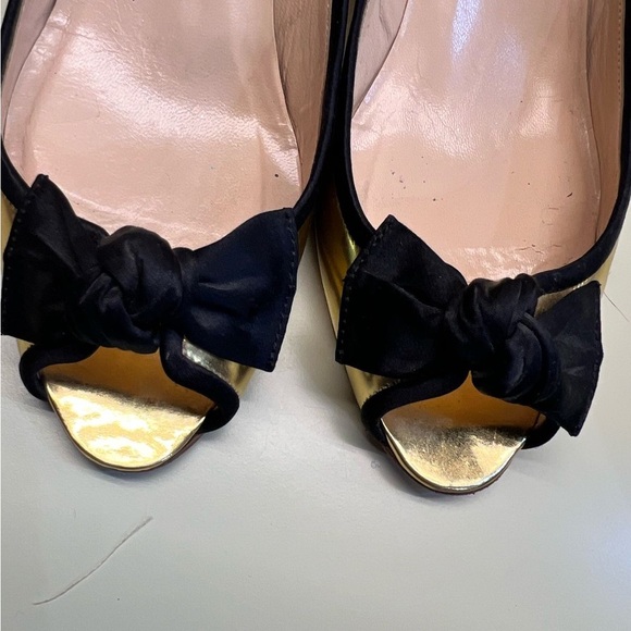 Authentic Christian Louboutin Gold and Black Heels - Picture 6 of 8